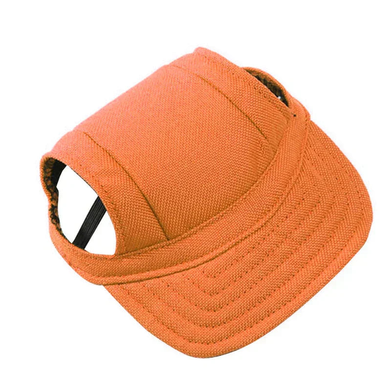 Stylish Round Edge Dog Cap - SunnyPaws-Orange-S-Nora Luxe