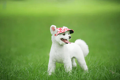 Stylish Round Edge Dog Cap - SunnyPaws-Stripe-S-Nora Luxe