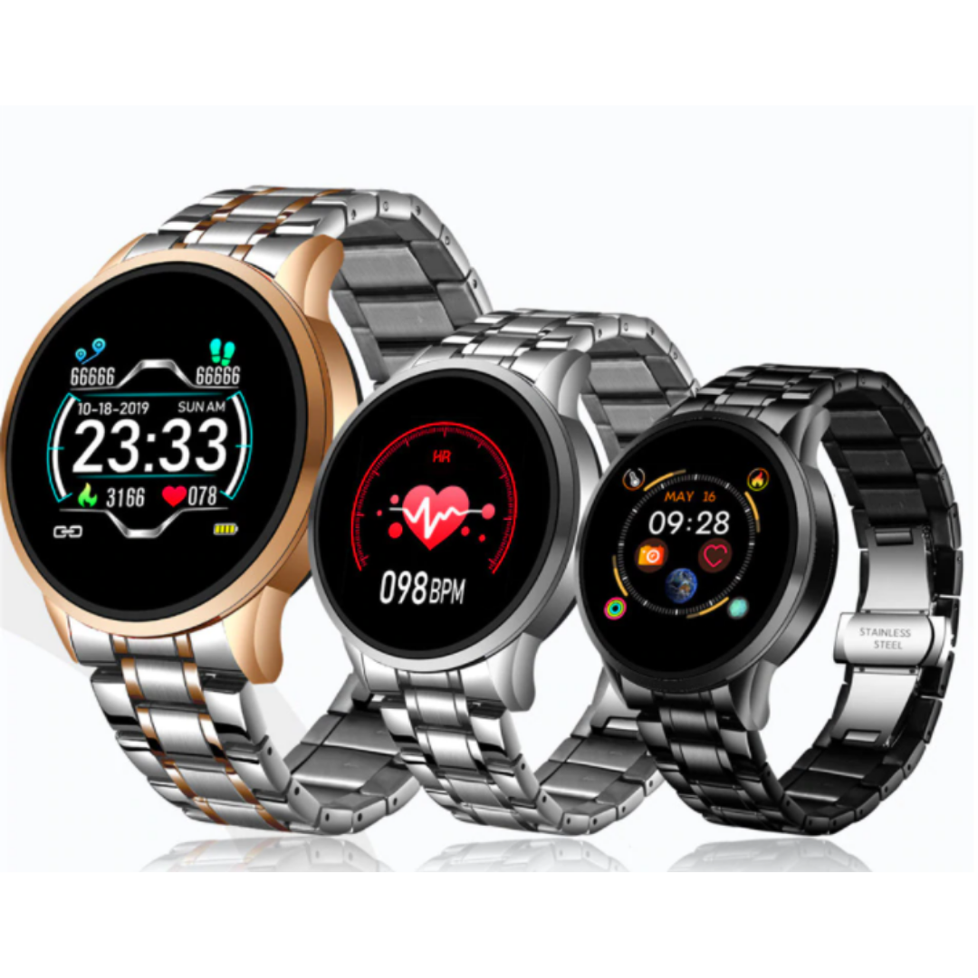 Stylish Smartwatch - TimelessTrack-Silver-Nora Luxe