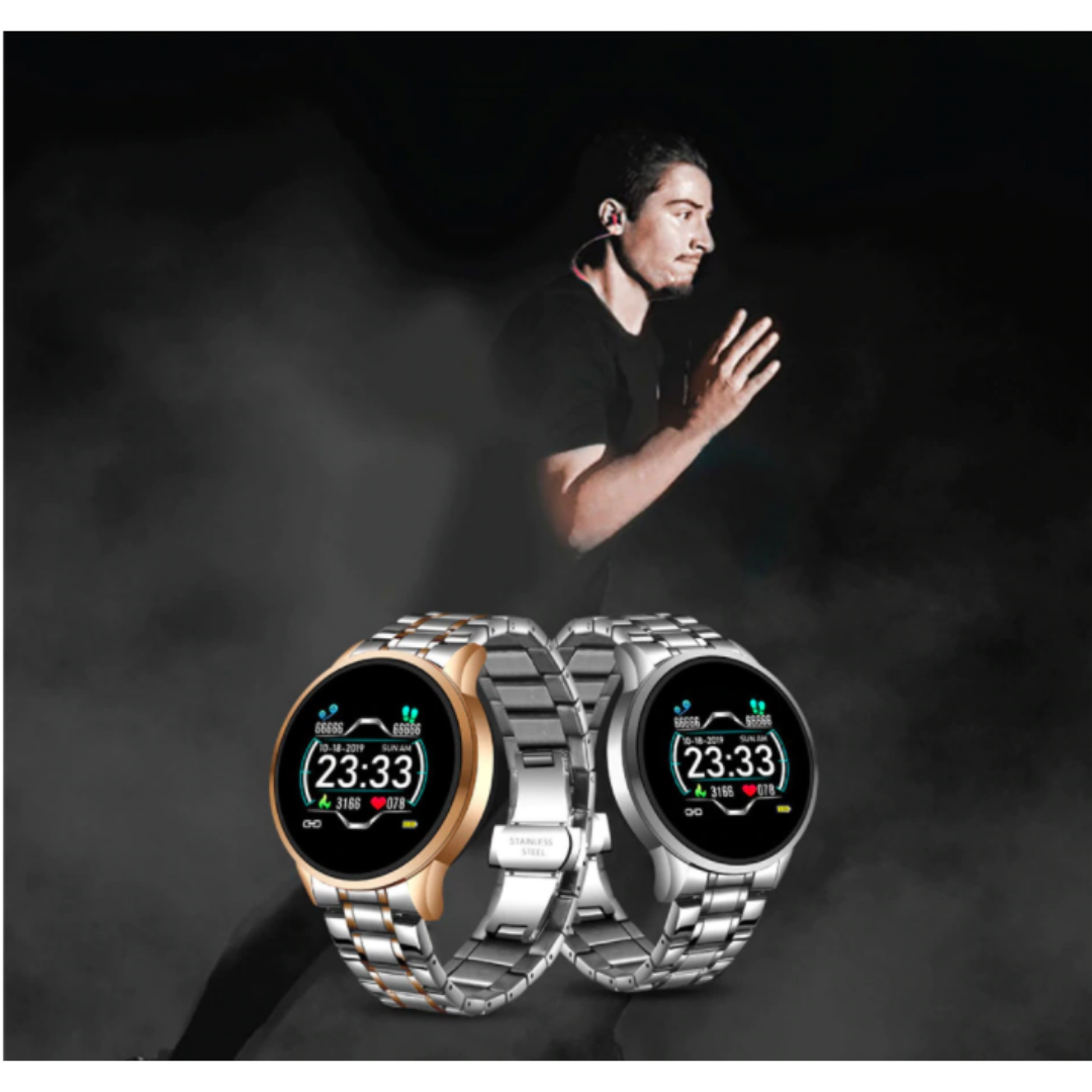 Stylish Smartwatch - TimelessTrack-Silver-Nora Luxe