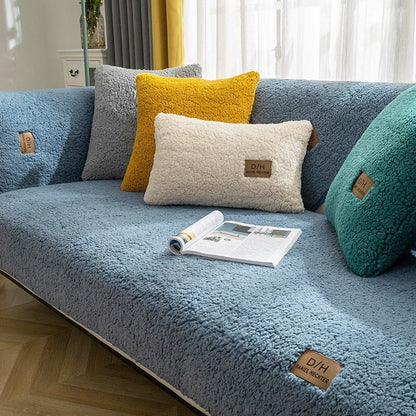 Stylish Sofa Cover - SofaRevive-Blue-27.56″ × 27.56″-Nora Luxe