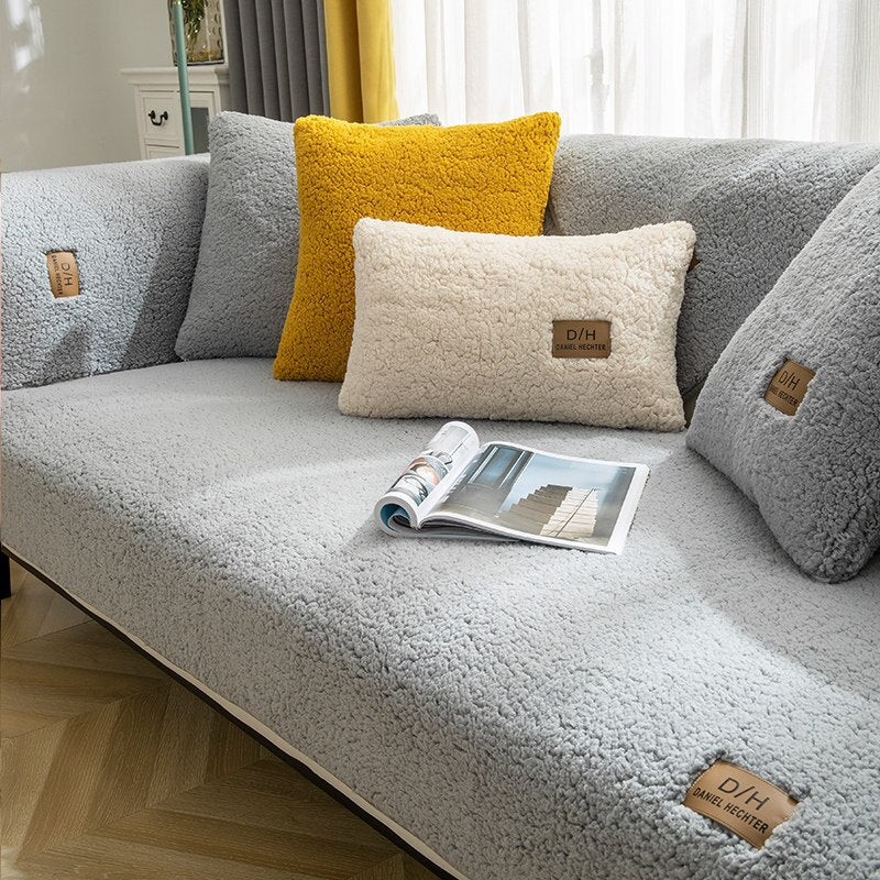 Stylish Sofa Cover - SofaRevive-Gray-27.56″ × 27.56″-Nora Luxe