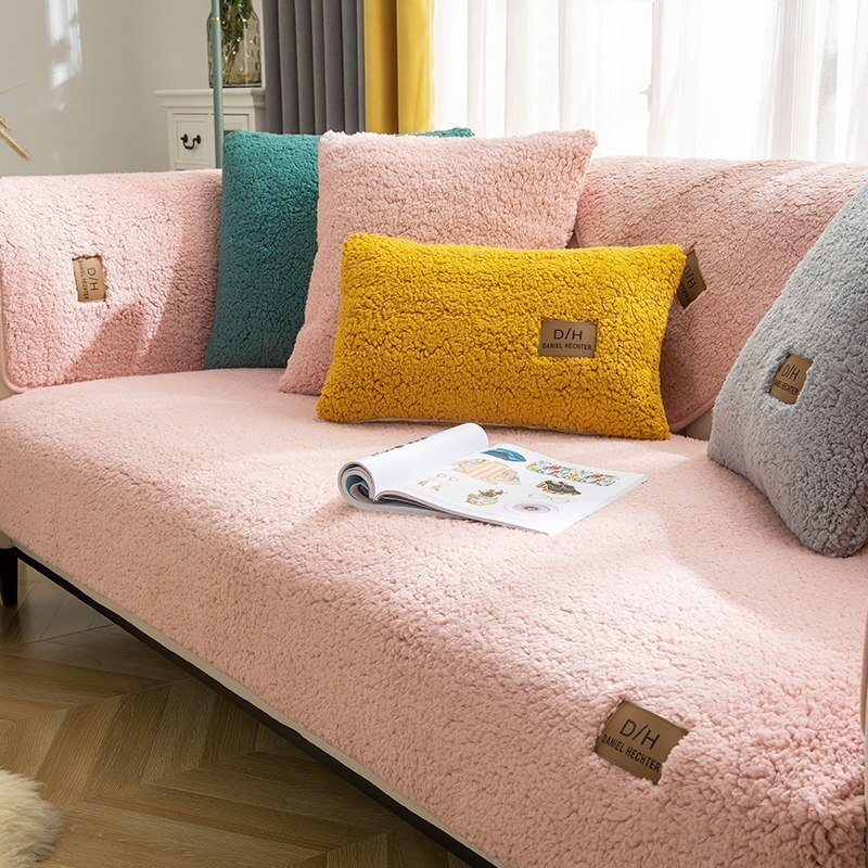 Stylish Sofa Cover - SofaRevive-Pink-27.56″ × 27.56″-Nora Luxe