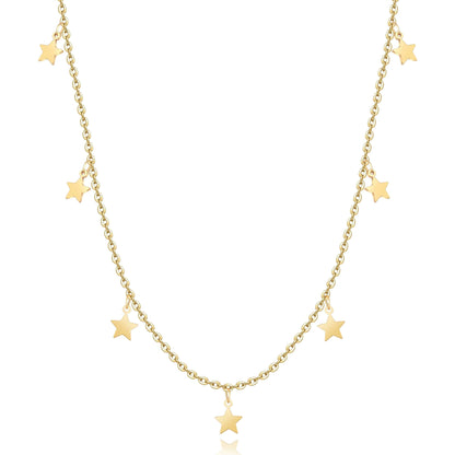 Stylish Star Necklace - Elara-Gold-Nora Luxe