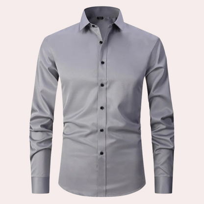 Stylish Stretch Men's Shirt - Ruben-Gray-S-Nora Luxe