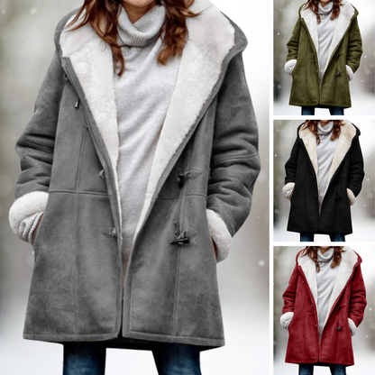 Stylish Suede Fleece Jacket for Women - Camilla-Gray-S-Nora Luxe