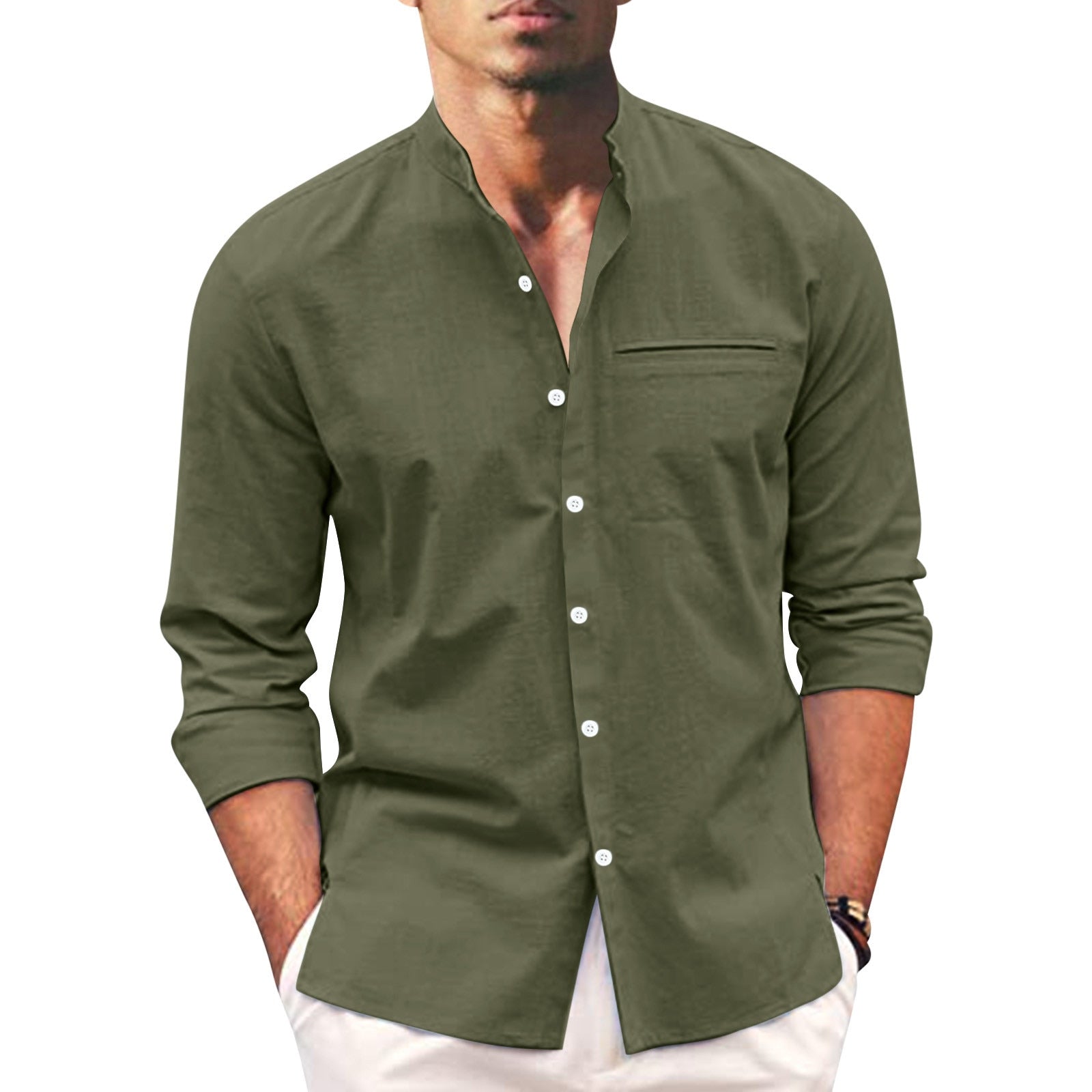 Stylish summer shirt in plus size for men – Hayes-Green-M-The Livary