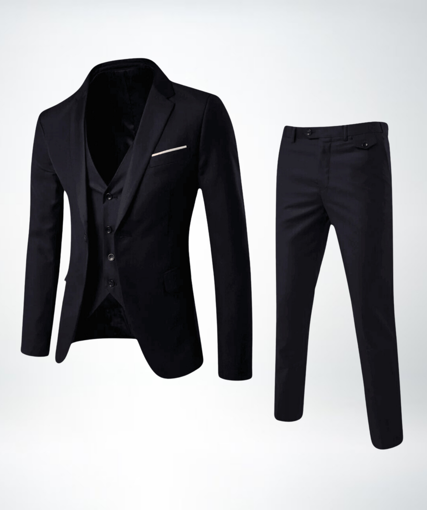 Stylish Three-Piece Men's Suit - Lucas-Black-S-Nora Luxe
