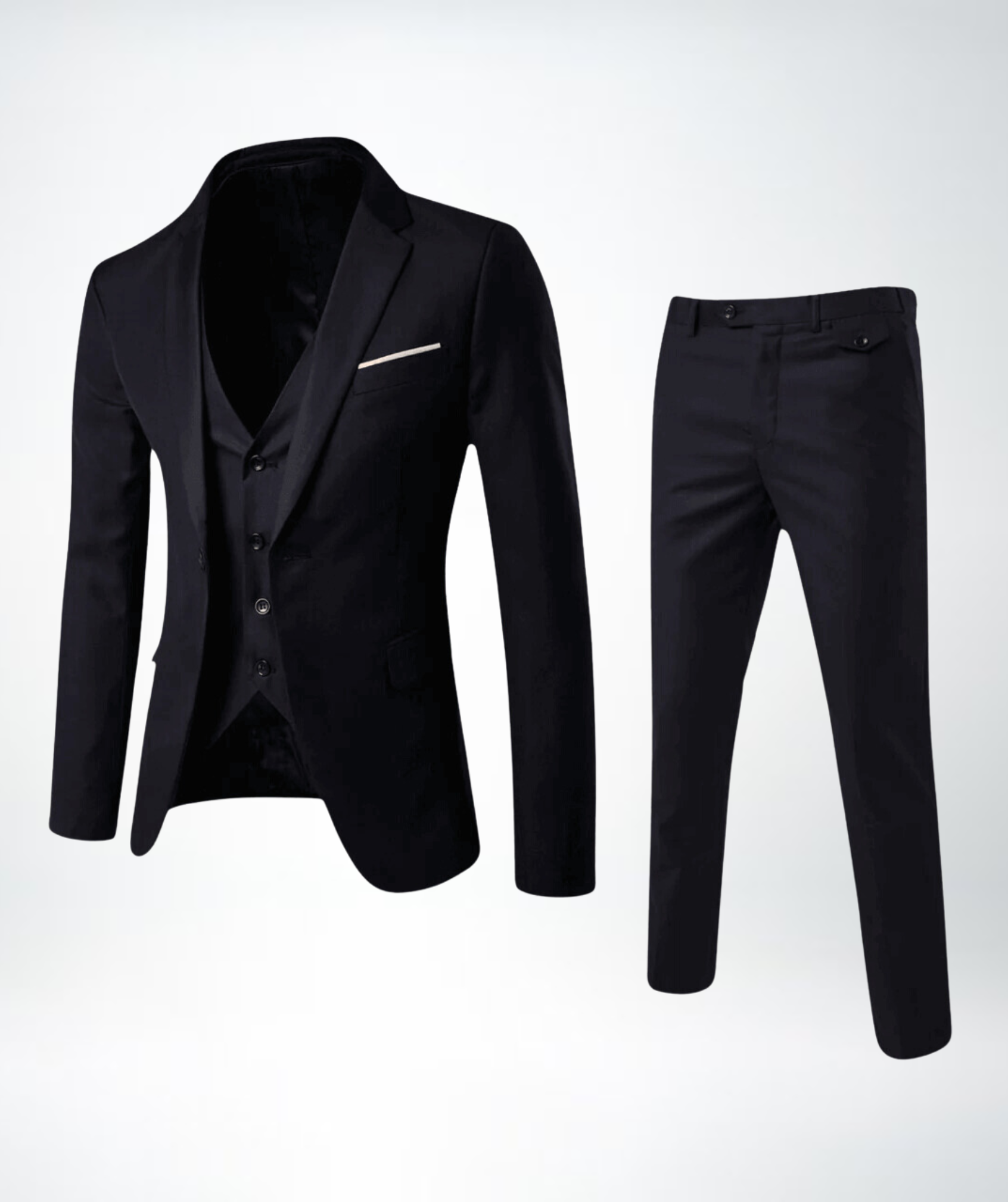 Stylish Three-Piece Men's Suit - Lucas-Black-S-Nora Luxe