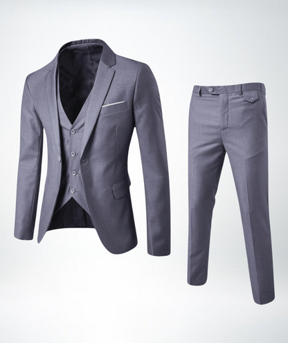 Stylish Three-Piece Men's Suit - Lucas-Black-S-Nora Luxe