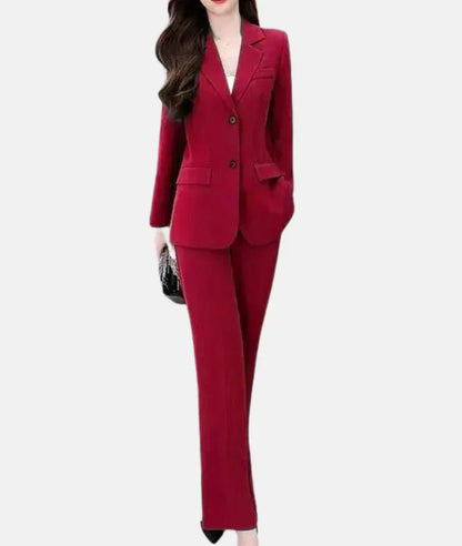 Classic Women's Suit with Fitted Jacket - Pexav