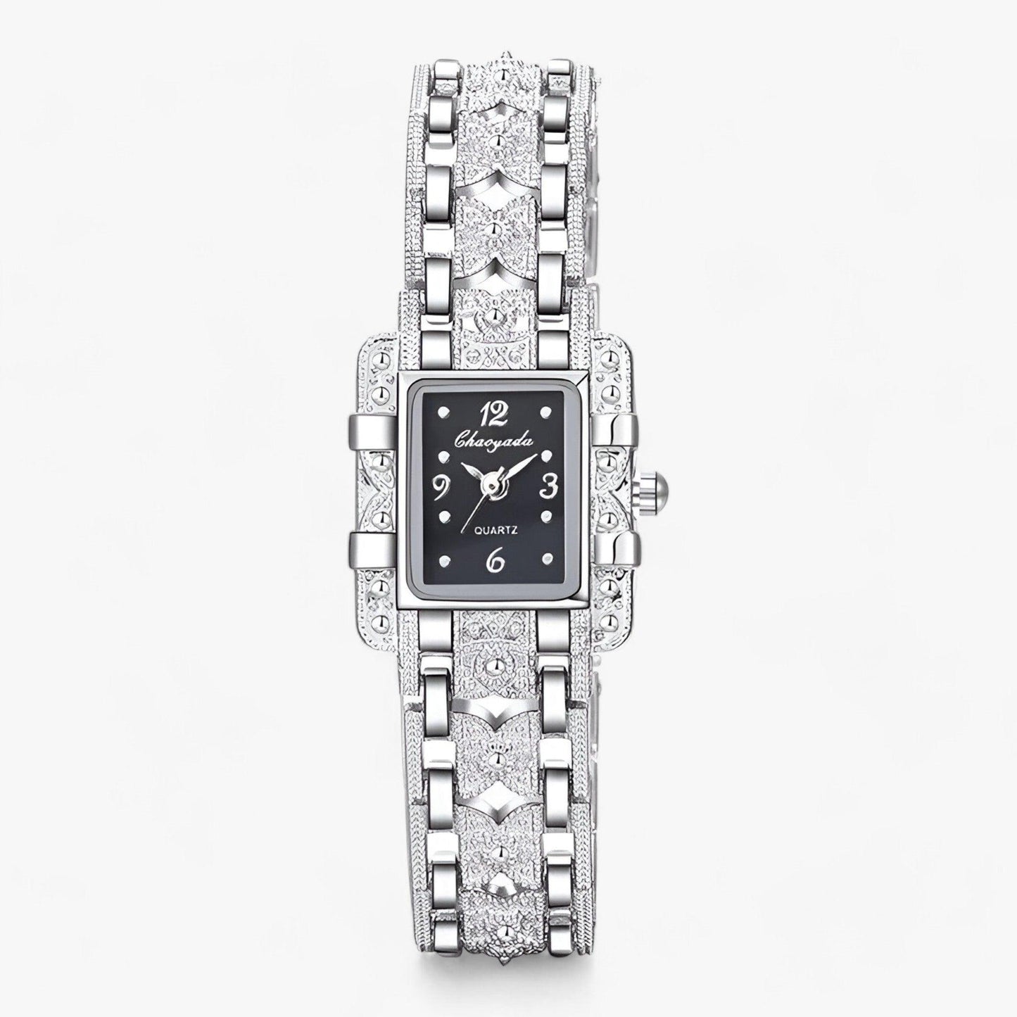 Elegant Crystal Rectangular Face Women's Watch - Pexav