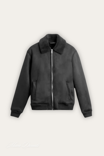 Stylish Winter Bomber Jacket - Nolan-Black-S-Nora Luxe