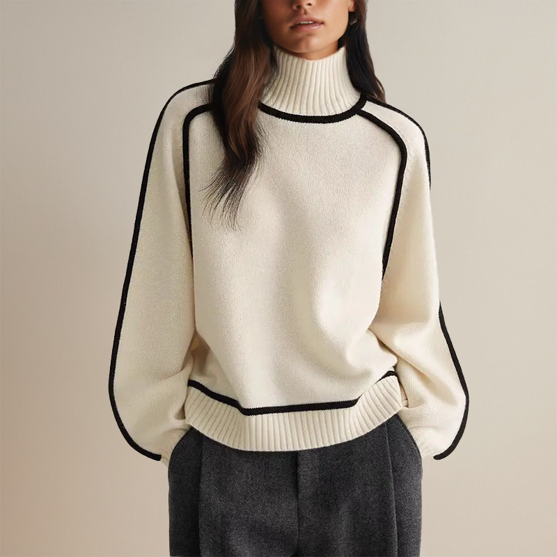 Stylish Women's Roll Neck - Clara-White-S-Nora Luxe