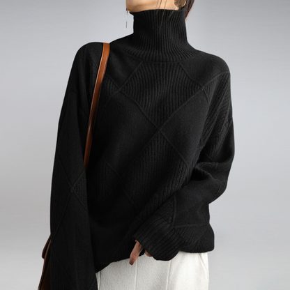 Stylish Women's Turtleneck - Isabella-Beige-S-Nora Luxe
