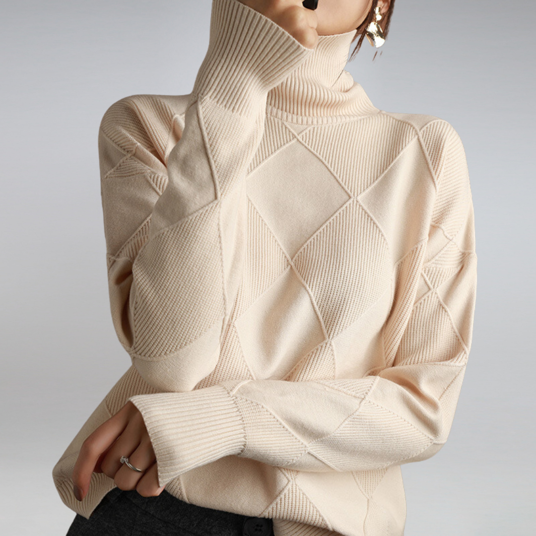Chic Female Turtleneck Sweater - Pexav