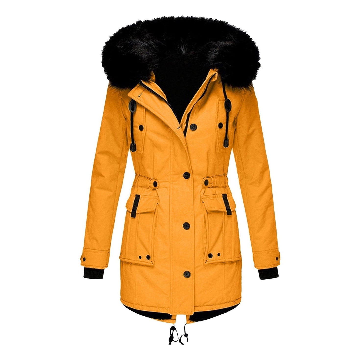 Warm Ladies Winter Parka Coat - Pexav