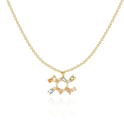 Stylish Zodiac Necklace - Celestia-Gold-Waterman-Nora Luxe