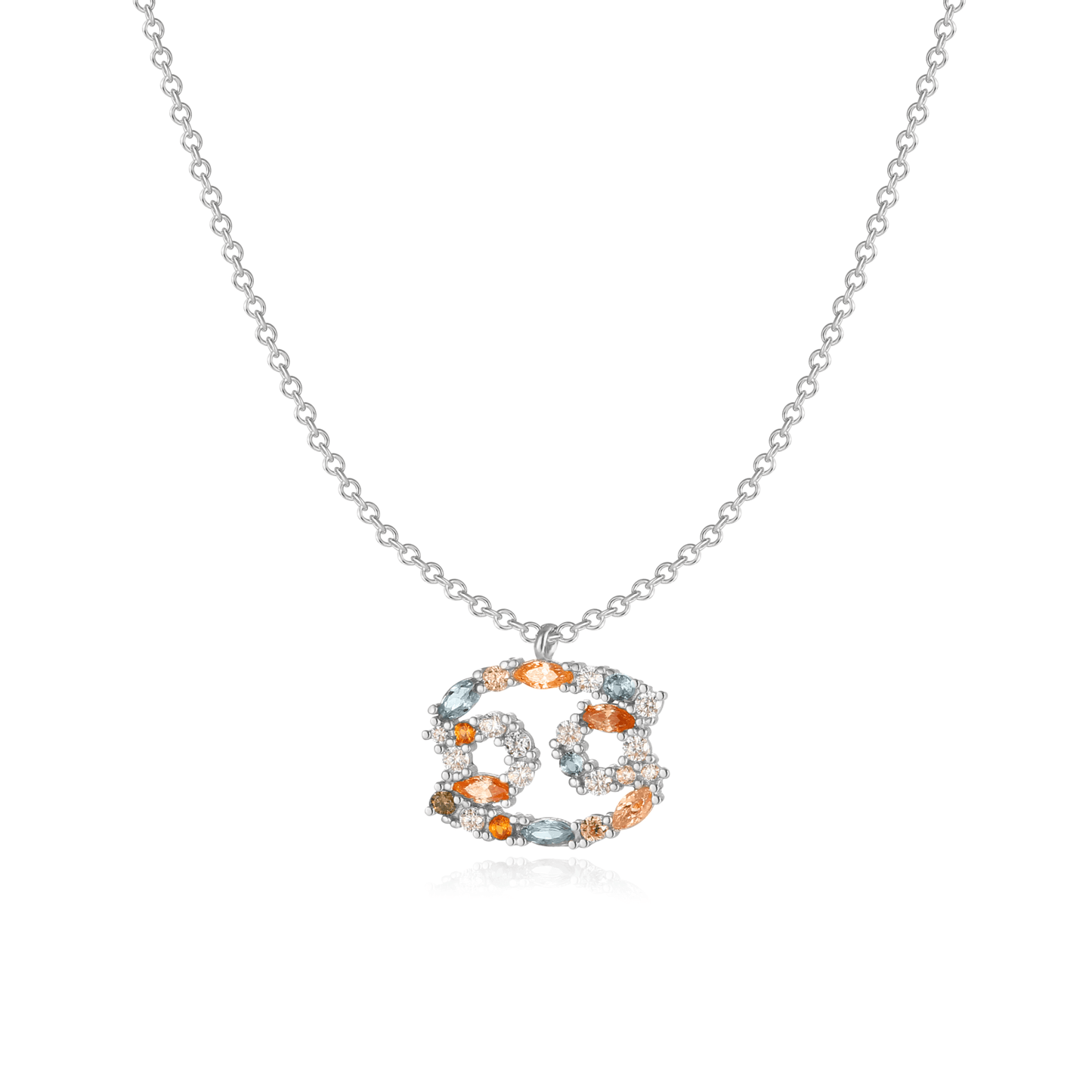 Stylish Zodiac Necklace - Celestia-Silver-Lobster-Nora Luxe