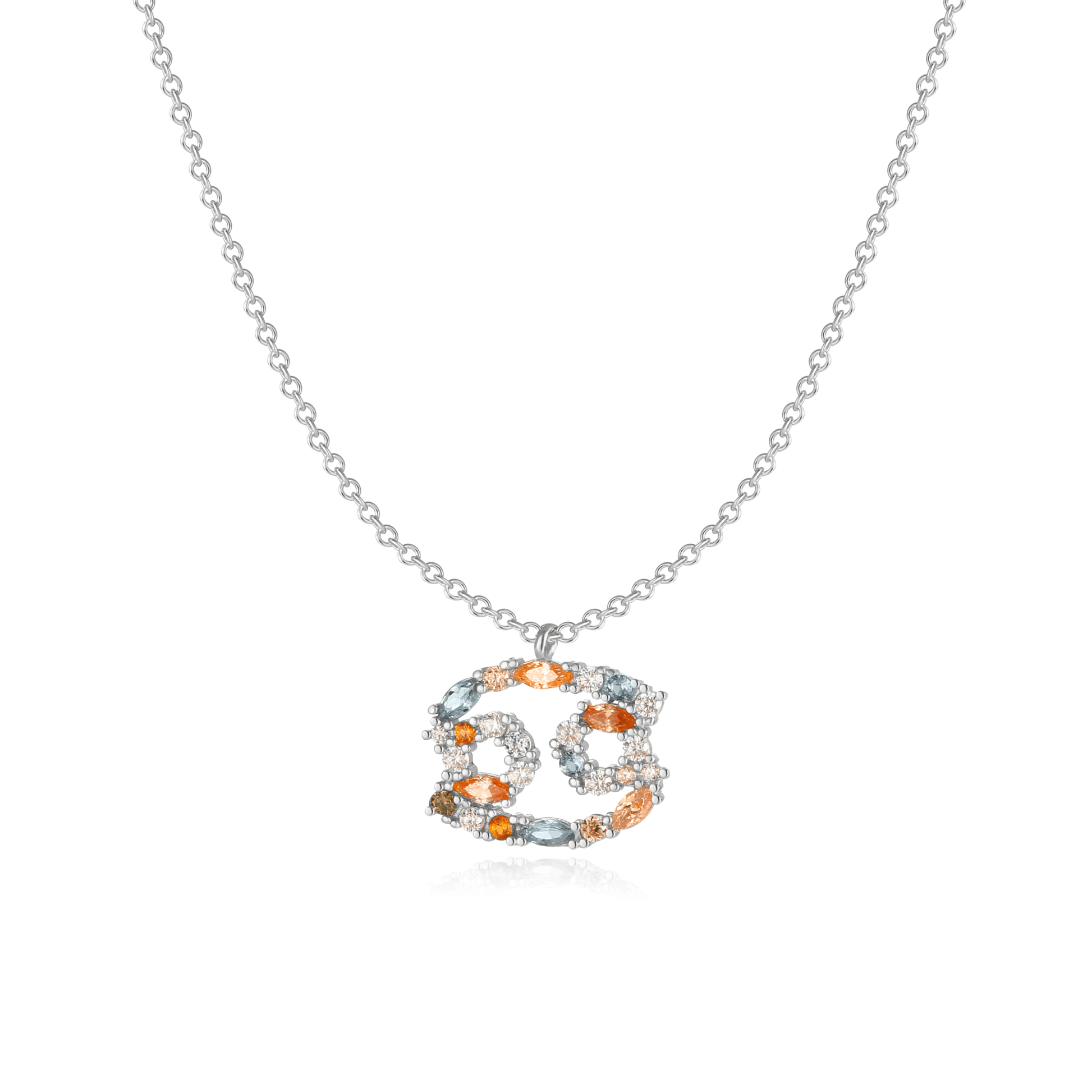 Stylish Zodiac Necklace - Celestia-Silver-Lobster-Nora Luxe