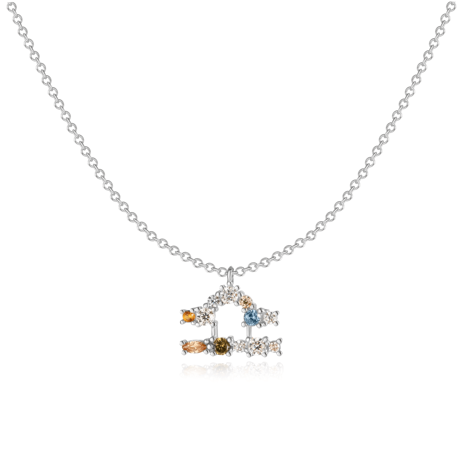 Stylish Zodiac Necklace - Celestia-Silver-Scale-Nora Luxe