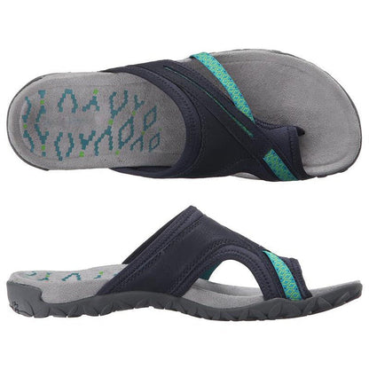 Summer Ladies T-Strap Slipper Sandals – Alina-Green-2.5-The Livary