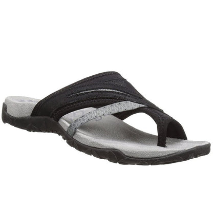 Summer Ladies T-Strap Slipper Sandals – Alina-Light grey-2.5-The Livary