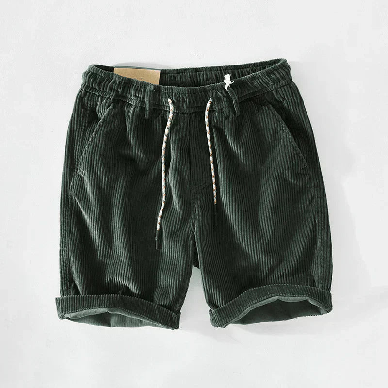 Summer men's cotton shorts with drawstring – Leon-Green-S-The Livary
