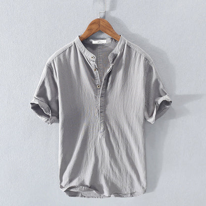 Summer shirt for men made from breathable fabric – Elias-Gray-S-The Livary