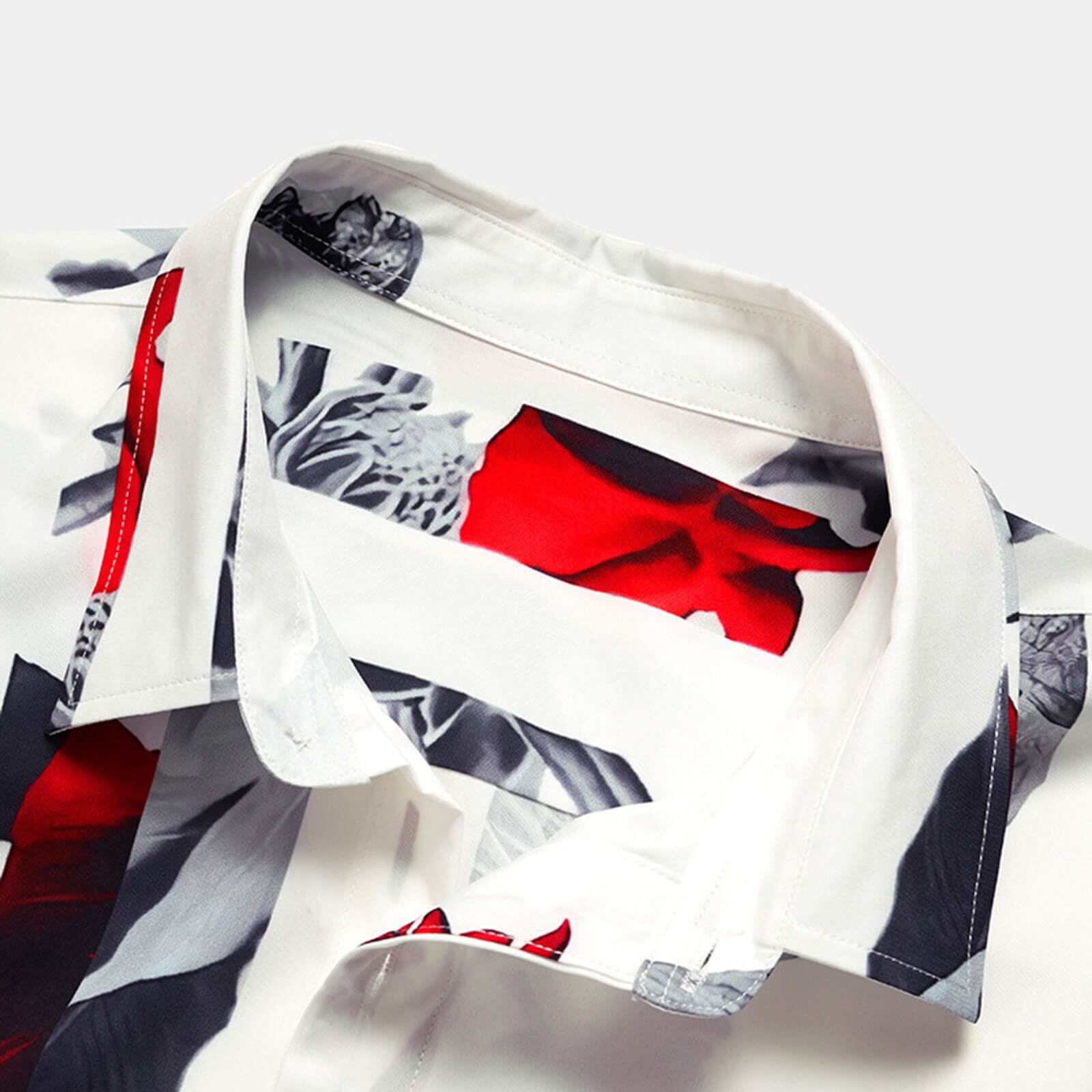Summer shirt for men with tropical flair - AlohaVibes-Beige-M-The Livary