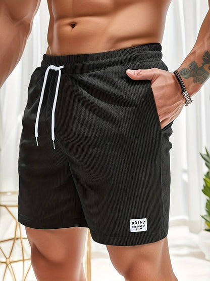 Summer shorts with stripes for men – Tarek-Black-S-The Livary