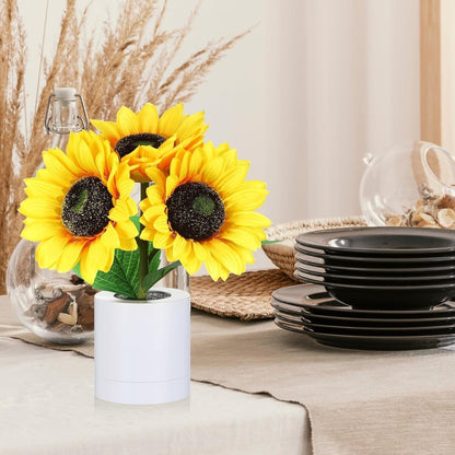 Bright Yellow Floral Table Lamp