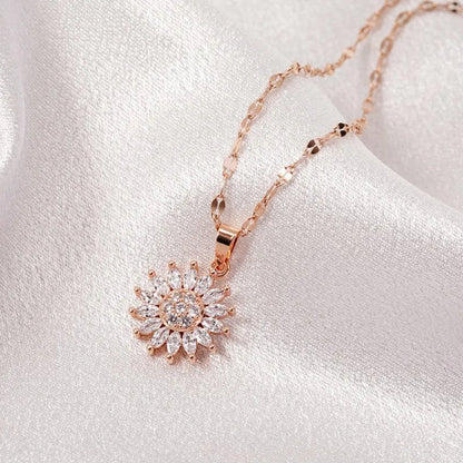 Bright Floral Double Layer Necklace - Pexav