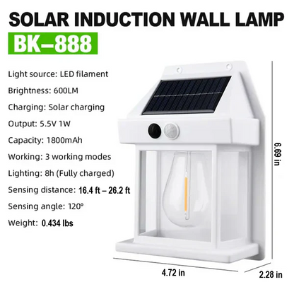 Sustainable Solar Wall Lamp - Solaris-White-Nora Luxe