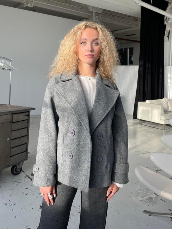Tailored Ladies Winter Jacket - Elise-Gray-XS/S-Nora Luxe