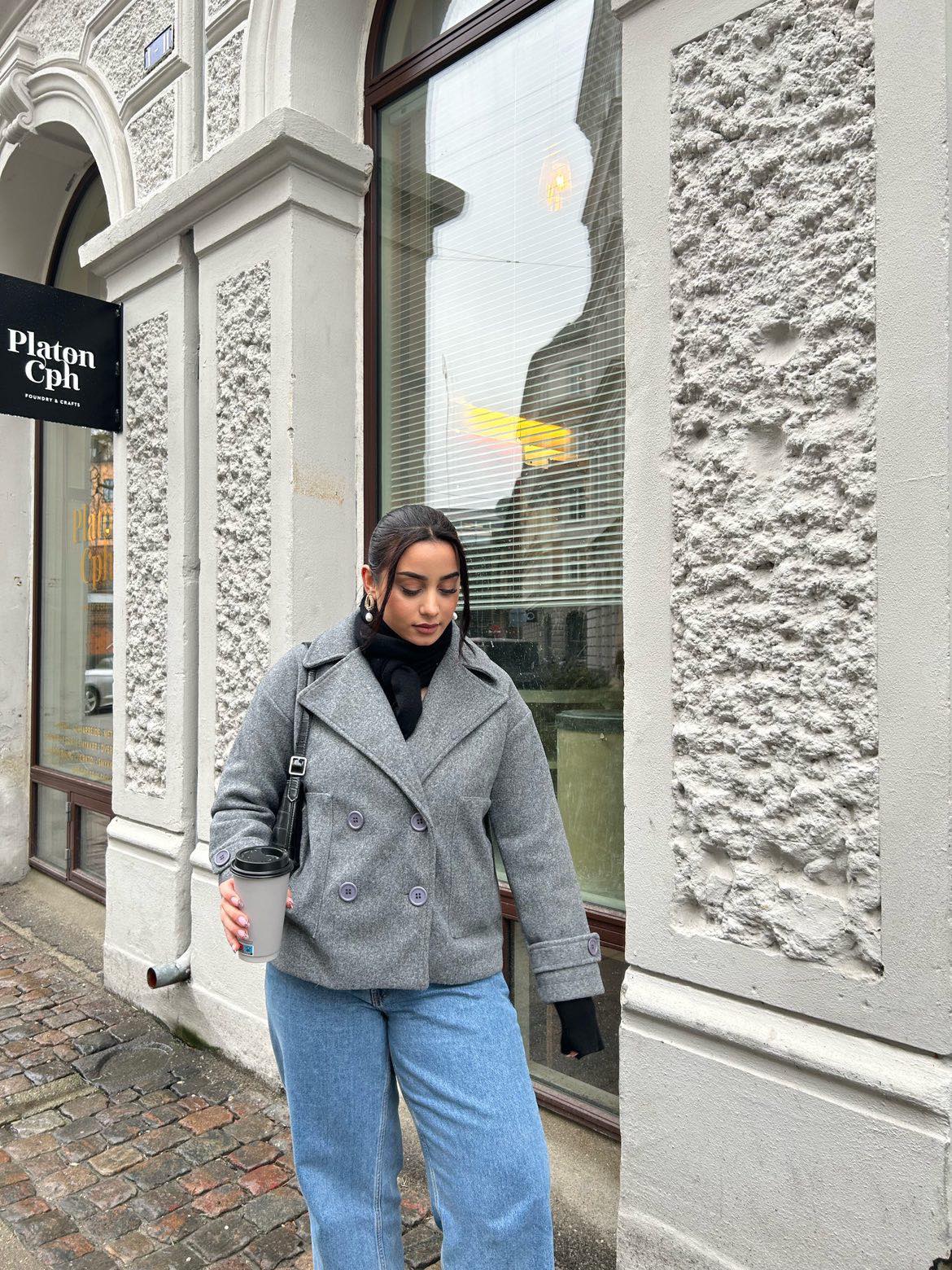Tailored Ladies Winter Jacket - Elise-Gray-XS/S-Nora Luxe