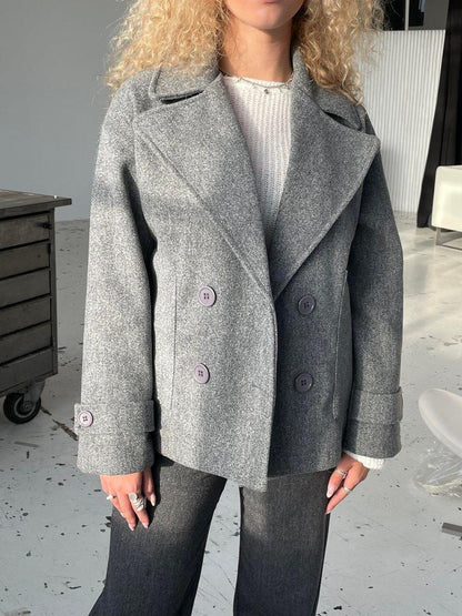 Tailored Ladies Winter Jacket - Elise-Gray-XS/S-Nora Luxe
