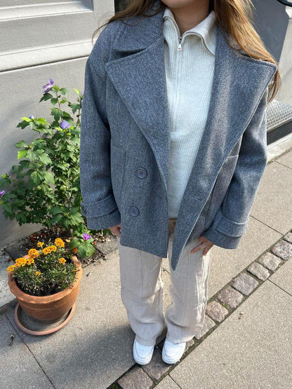 Tailored Ladies Winter Jacket - Elise-Gray-XS/S-Nora Luxe