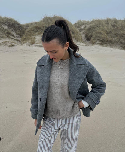 Tailored Ladies Winter Jacket - Elise-Gray-XS/S-Nora Luxe