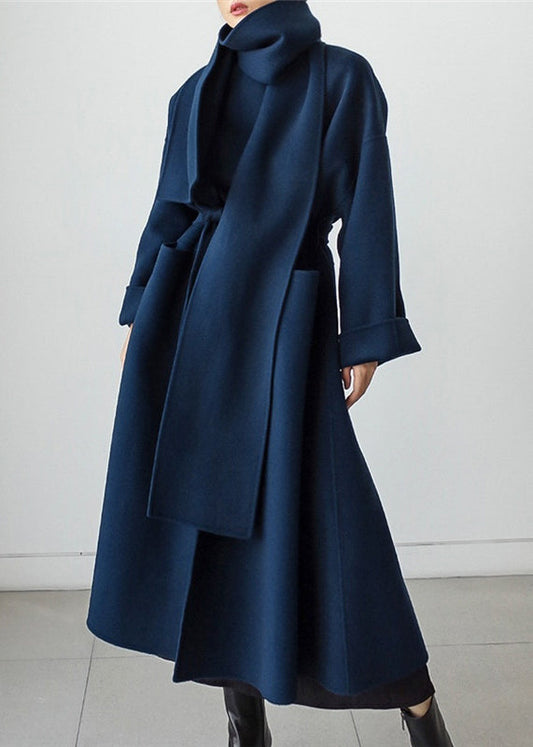 Classic Women's Wool Long Coat - Pexav
