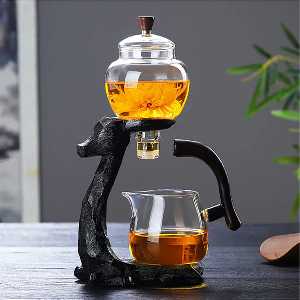 Tea Set with Innovative Magnetic Design - MagneticTeaSet-Black Teapot-Nora Luxe