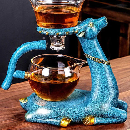 Tea Set with Innovative Magnetic Design - MagneticTeaSet-Blue Teapot-Nora Luxe