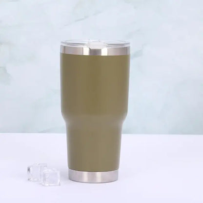 Thermo mug with sliding lid - TempTraveler-Green-Nora Luxe