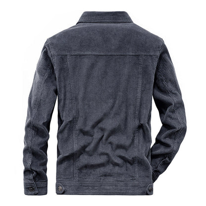 Thin Velvet Jacket for Men - Elias-Khaki-M-Nora Luxe