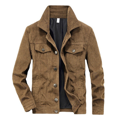 Thin Velvet Jacket for Men - Elias-Khaki-M-Nora Luxe