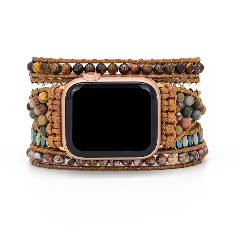 Brown Leather Apple Watch Band - Orion - Pexav