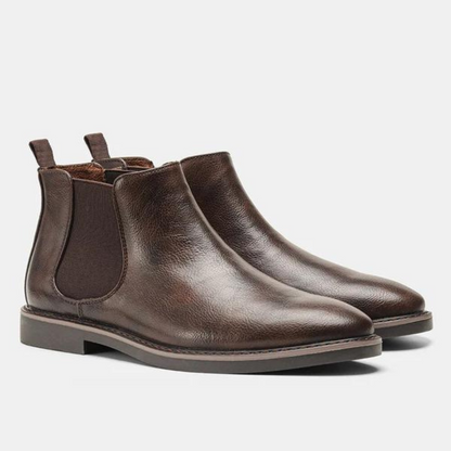 Classic Black Leather Chelsea Boots - Pexav