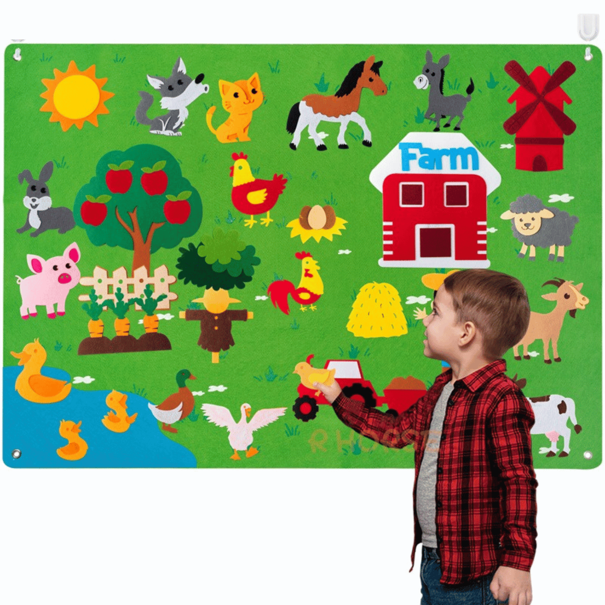 Colorful Kids Felt Play Mat - Pexav