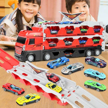 Big Car Hauler Toy with Vehicles - Pexav