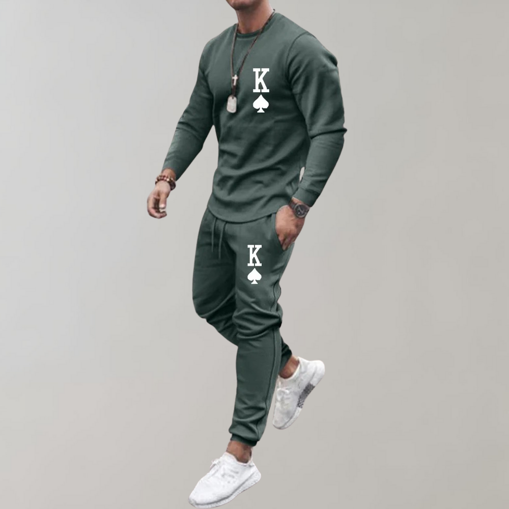 Sporty Letter Print Mens Tracksuit Thor - Pexav